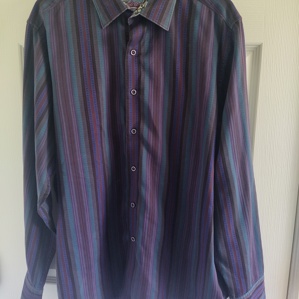 Robert Graham Men's Vibrant Striped Button Down Shirt